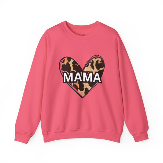 MAMA Cheetah Heart - Unisex Heavy Blend™ Crewneck Sweatshirt