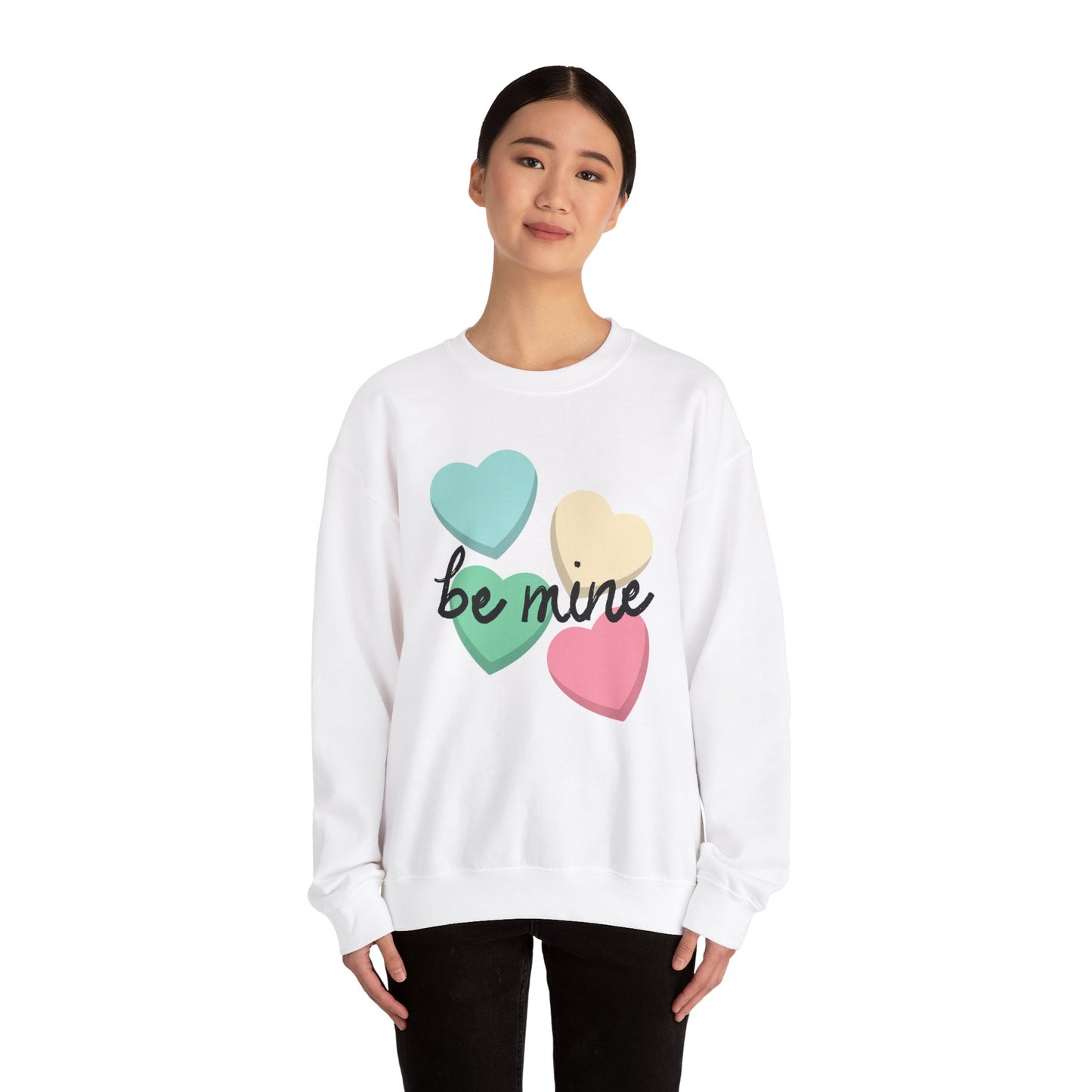 Candy Hearts Be Mine - Unisex Heavy Blend™ Crewneck Sweatshirt