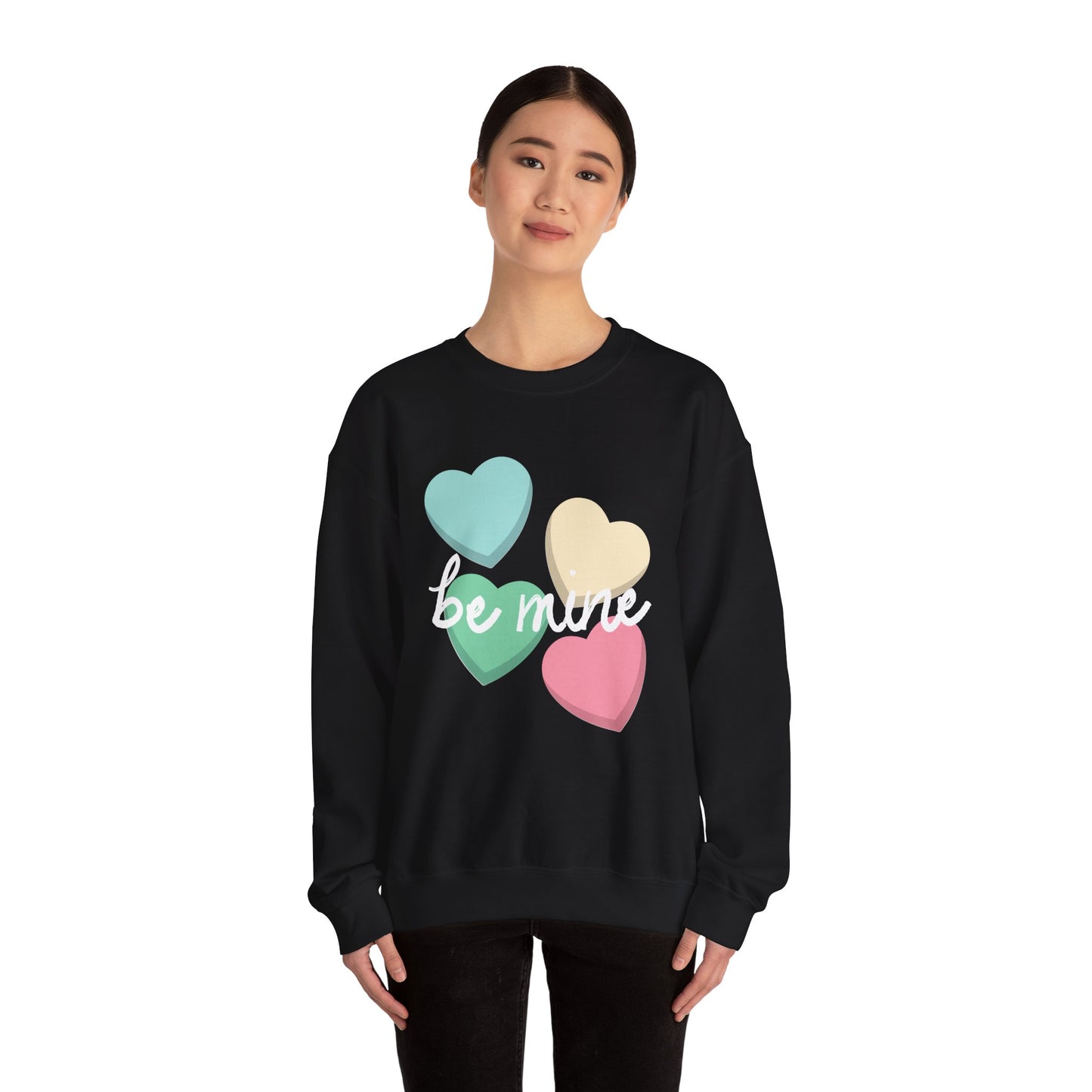 Candy Hearts Be Mine - Unisex Heavy Blend™ Crewneck Sweatshirt