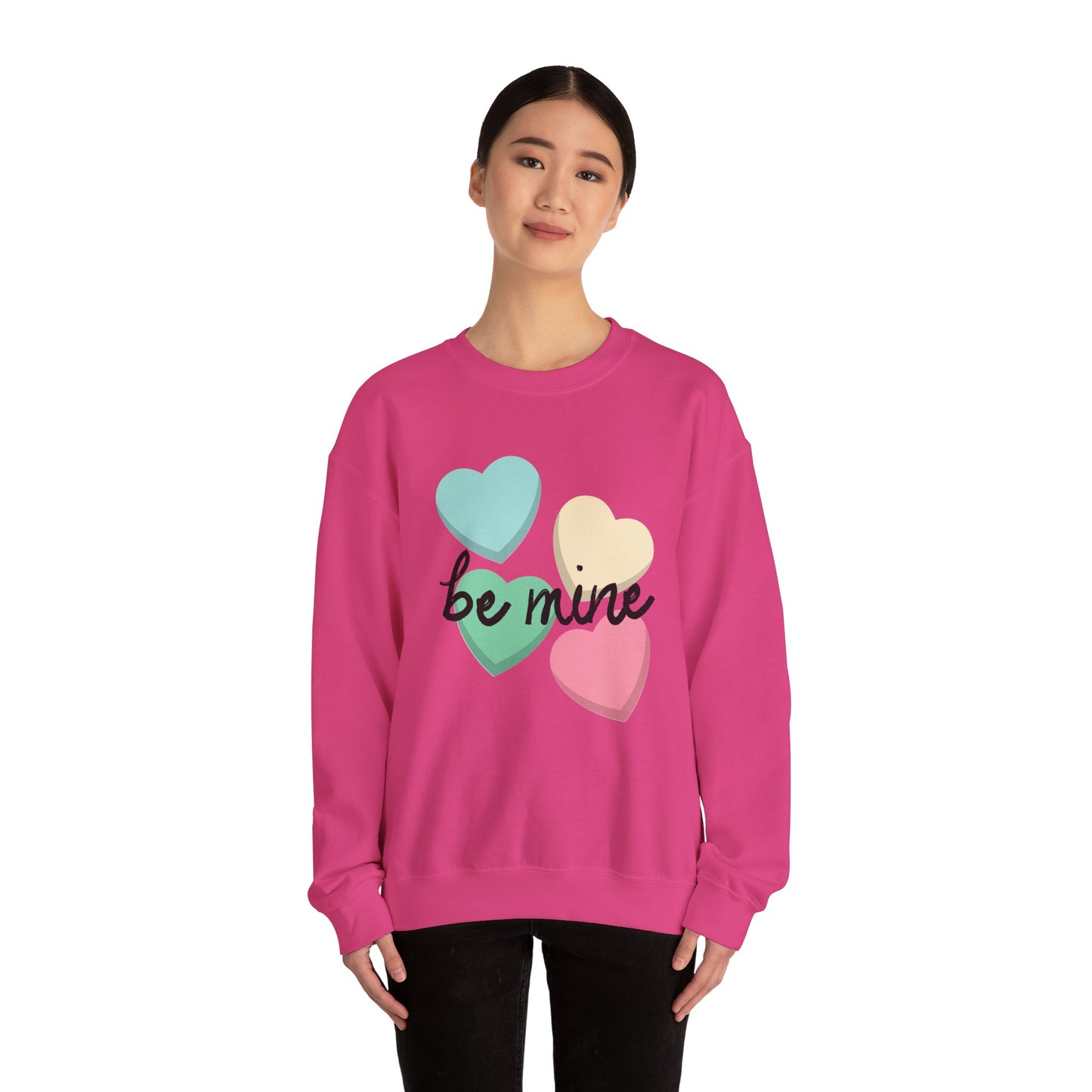 Candy Hearts Be Mine - Unisex Heavy Blend™ Crewneck Sweatshirt