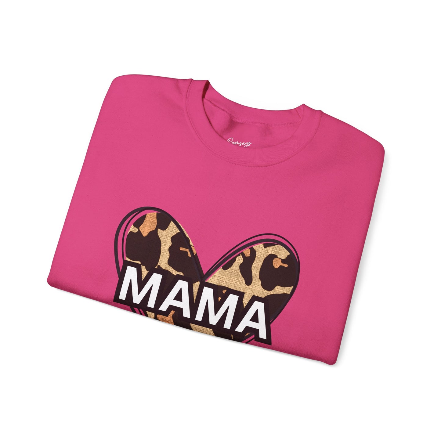 MAMA Cheetah Heart - Unisex Heavy Blend™ Crewneck Sweatshirt