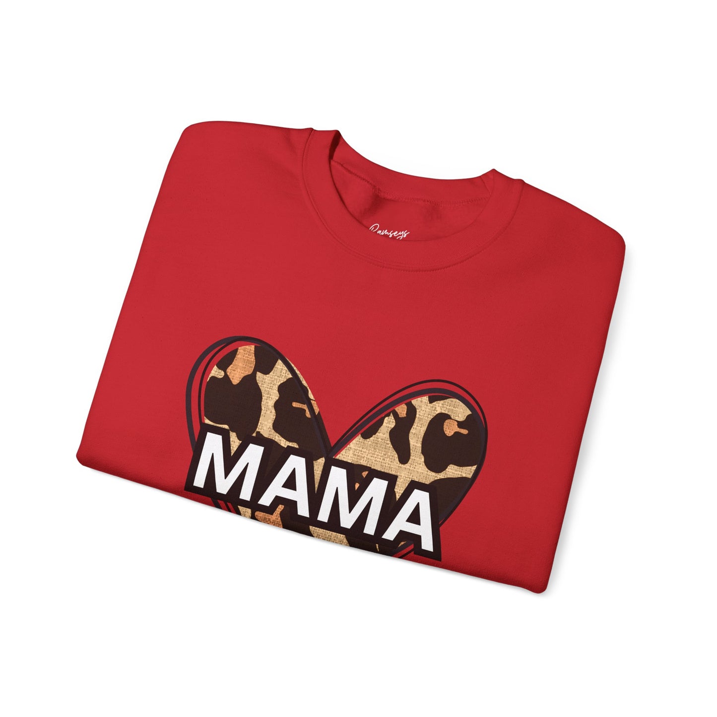 MAMA Cheetah Heart - Unisex Heavy Blend™ Crewneck Sweatshirt